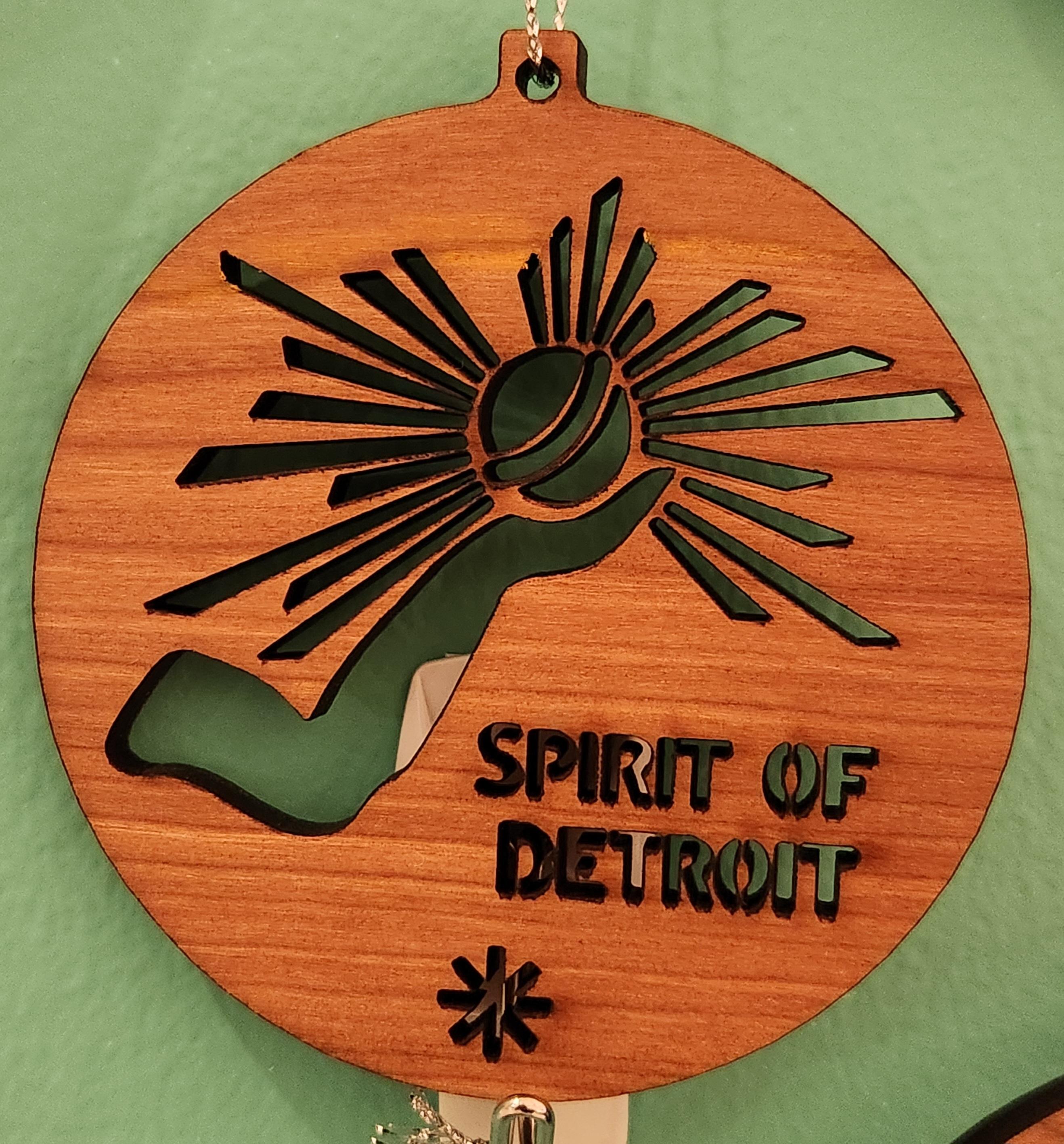 (image for) 1181-04 Spirit of Detroit Arm Wood Ornament